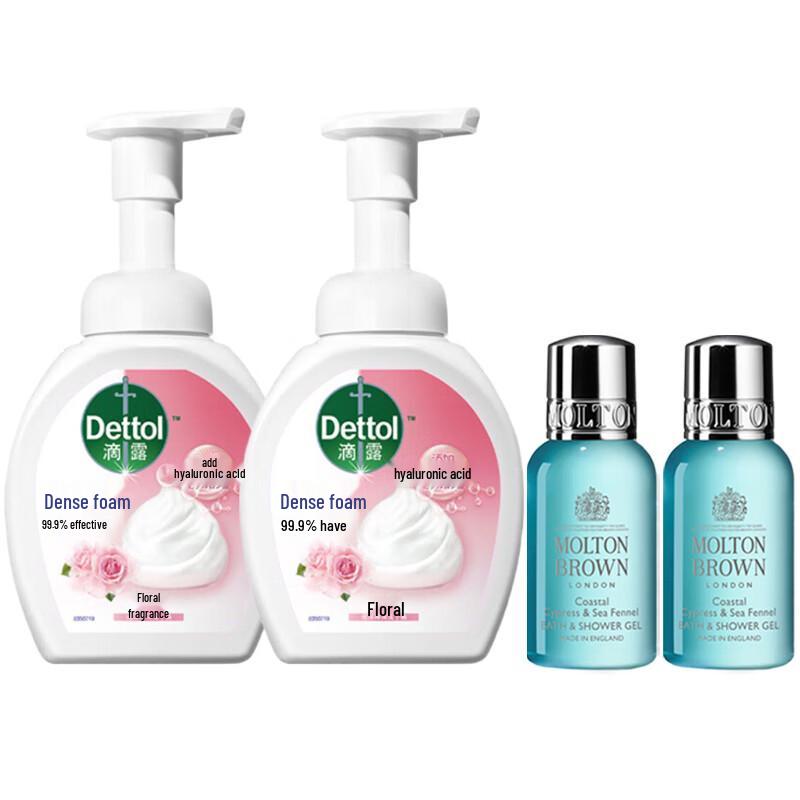 

Molton Brown Coastal Cypress & Sea Fennel Shower Gel & Dettol Floral Hand Wash Bundle