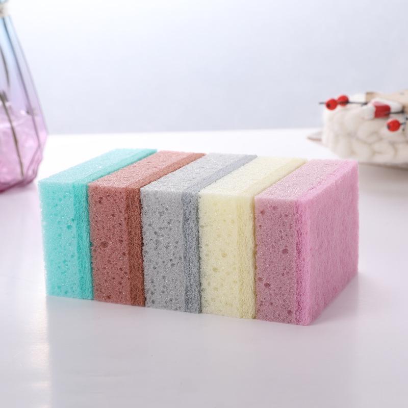 5-Piece High-Quality Double-Sided Dishwashing Sponges & Scouring Pads for Dish and Pot Scrubbing, English Packaging.