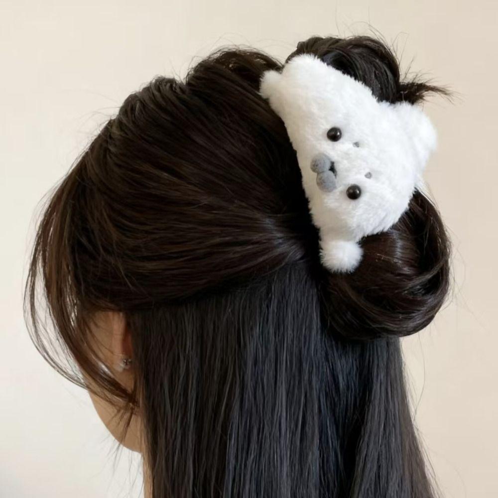 Animals Plush Hair Clip Cute Large Shark Clip Personalized Little Seal Hair Claw Female