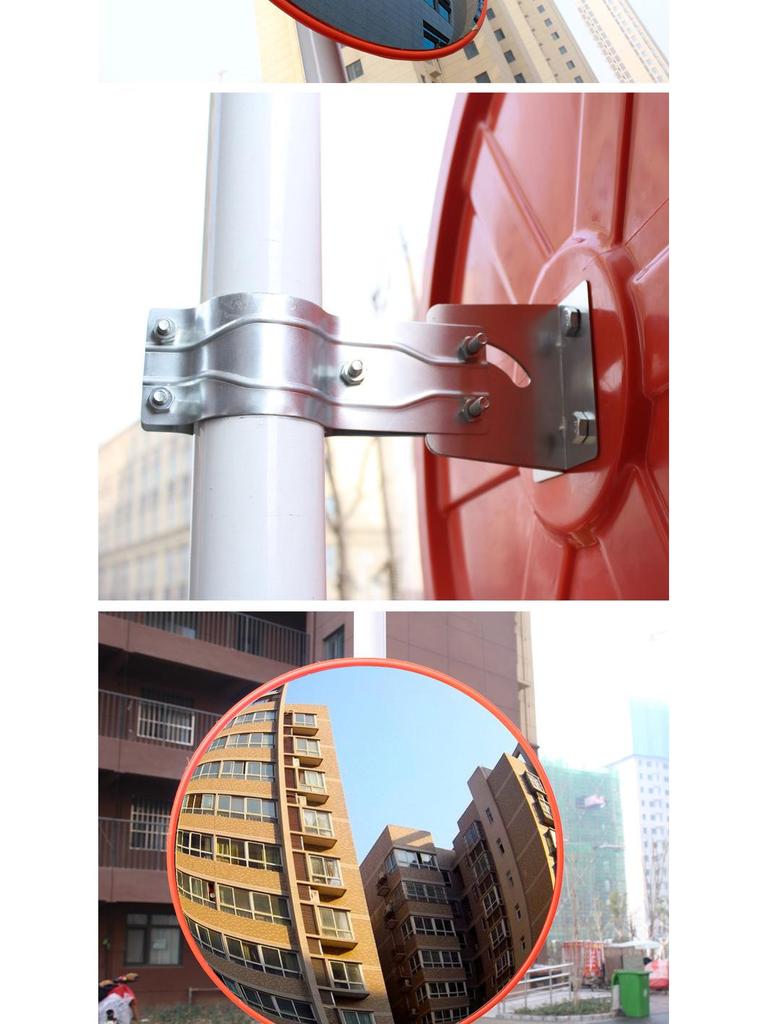 HD Wide-Angle Indoor/Outdoor Convex Mirror for Garage and Road Traffic Safety