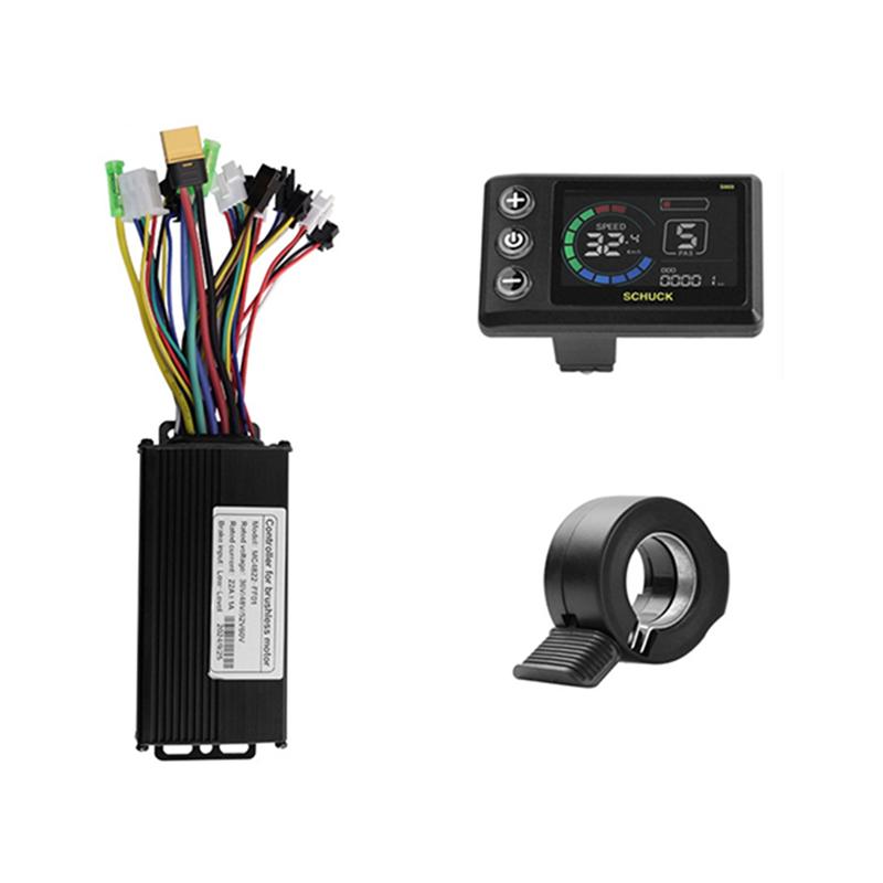 

36V 48V 22A Brushless Controller S869 Meter LCD Display 24V-72V+Throttle Kit Forelectric Scooter E-Bike Repair Kit чорний
