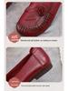 2025 Ethnic Style Handmade Genuine Leather Soft Bottom Shoes for Middle-Aged Women