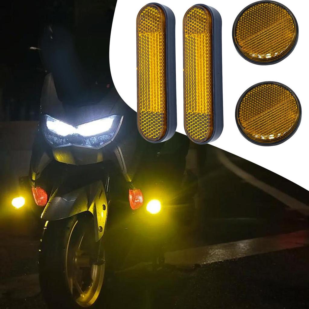 4 Pieces Reflector Light Reflective Strip Replacement Part for Trailer Bike Car