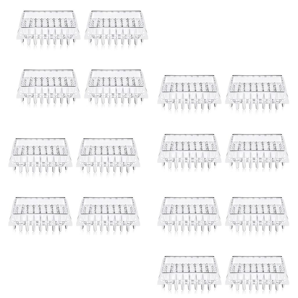 12/16Pcs Furniture Caster Cup Carpet Protectors Comfortable Touch Spiked Furniture Cup Clear Plastic Chair Leg Covers