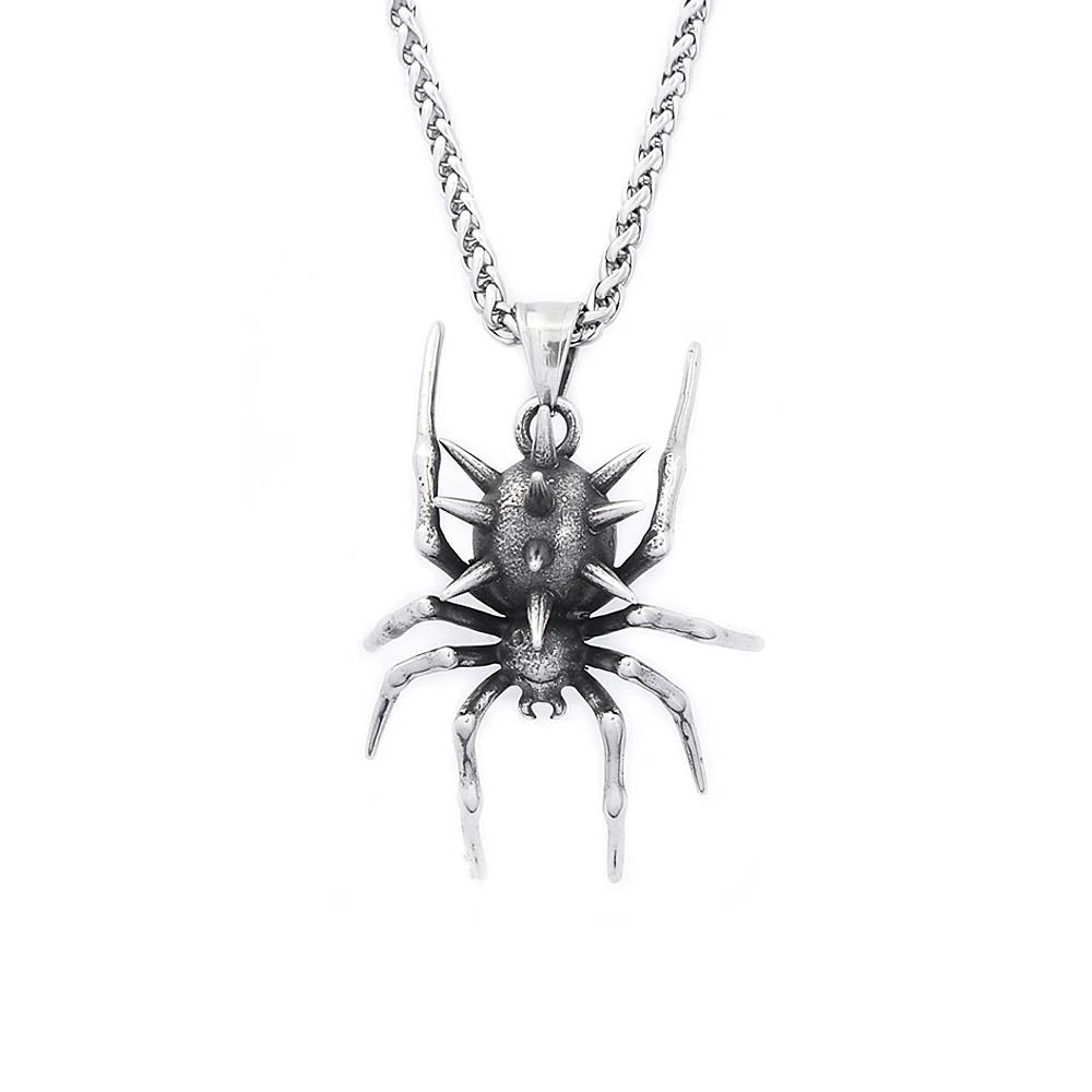 New Vintage Punk Spider Ring 316L Stainless Steel Gothic Biker Singular Animal Rings For Men Women Party Jewelry Gifts Wholesale