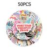 11/111PCS Mental Health Motivational Phrase Theme Stickers Cartoon Graffiti Decal DIY Phone Fridge Helmet Laptop Car Stickers