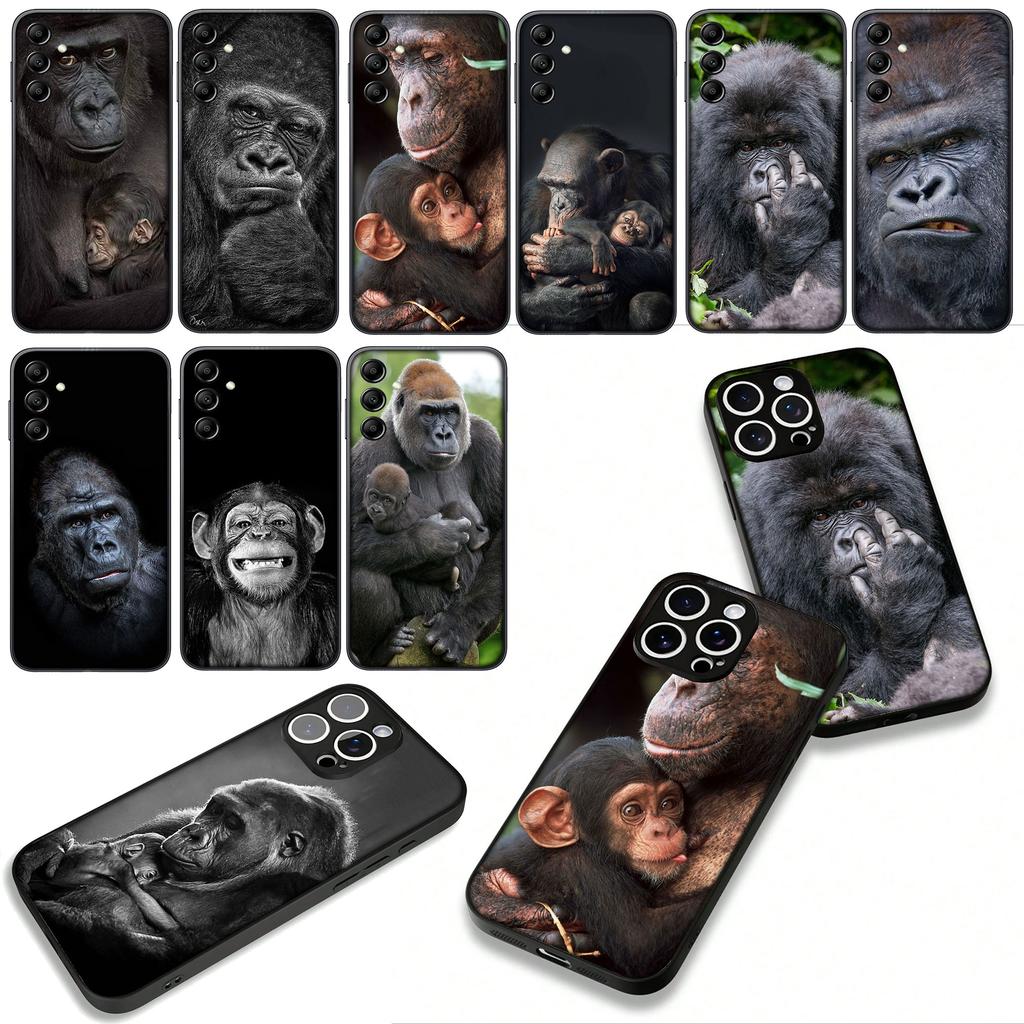 Cover for Xiaomi Redmi Note 14 12 13 ProPlus A4 A3 Pro Plus 12C 13C 14C 5G Phone Case Animal Monkey Gorilla Ape Baby