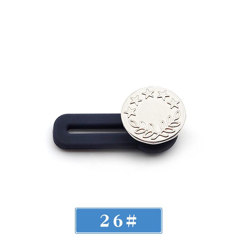 Adjustable No-Sew Waist Extension Button for Jeans