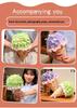 Romantic Summer Hydrangea Ice Cream Bouquet Plush Flower Ornament - Valentine's/Birthday Exquisite Gift