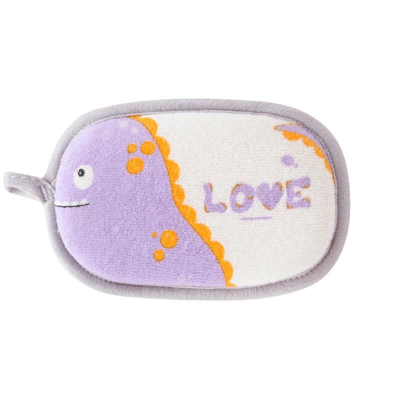 Infant Bath Sponge & Exfoliating Towel - Cartoon Baby Scrubber & Bath Ball
