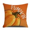 Linen Orange Pumpkin Thanksgiving Pillowcase Autumn Harvest Festival Pillowcase Sofa Pillowcase Cushion