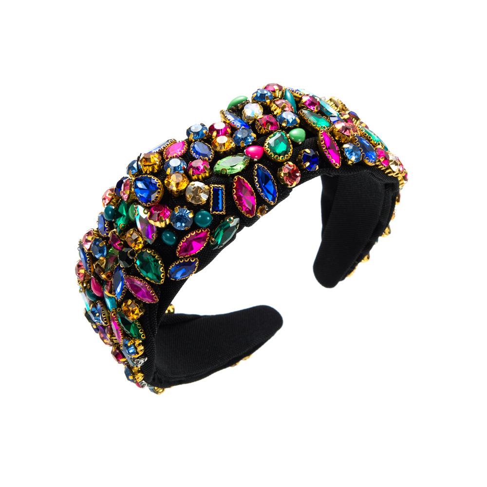 Barockes Strass Stirnband mit breiter Krempe: Elegantes Diamantknoten-Haaraccessoire für Frauen