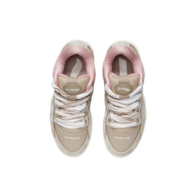 Li-Ning 937 Deluxe SP Low Pigskin Suede Basketball Shoes Women Sneakers Floating-Earth AGBR096-2