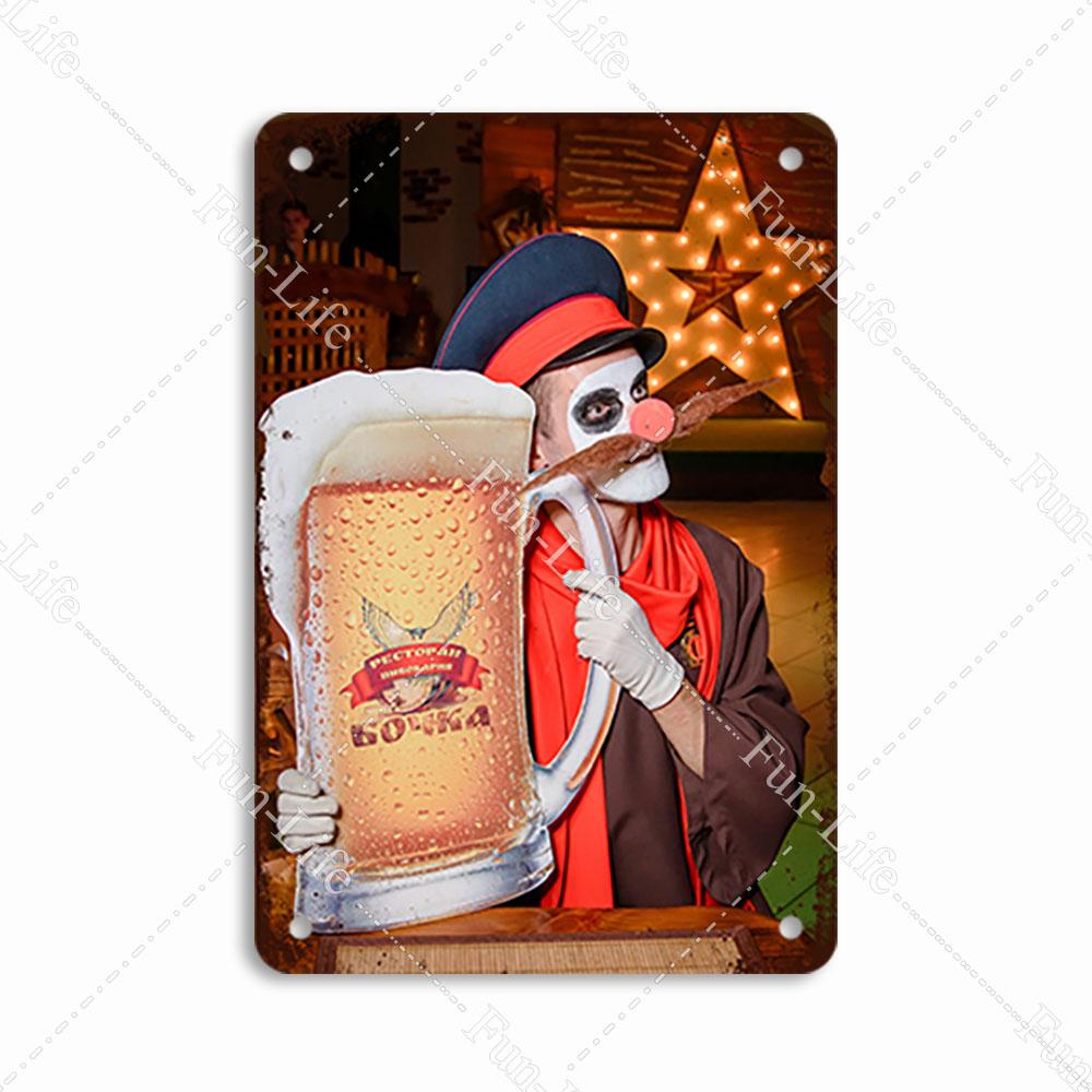 Bier Vintage Schönheit Metall Bar Pub Cafe Shop Wanddekoration Männer Blechschild Kunst Poster Home Decor Eisenplatte 20x30 cm