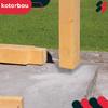 KOTARBAU® Vertically Adjustable Steel Post Base Anchor for Gazebos, Sheds, Fences 110 X 330 Mm