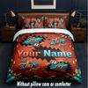 American Patriotic Theme Custom Text Or Name 3Pcs Bedding Set,1 Flat Sheet & 2 Pillowcases Personalized Home Bedding