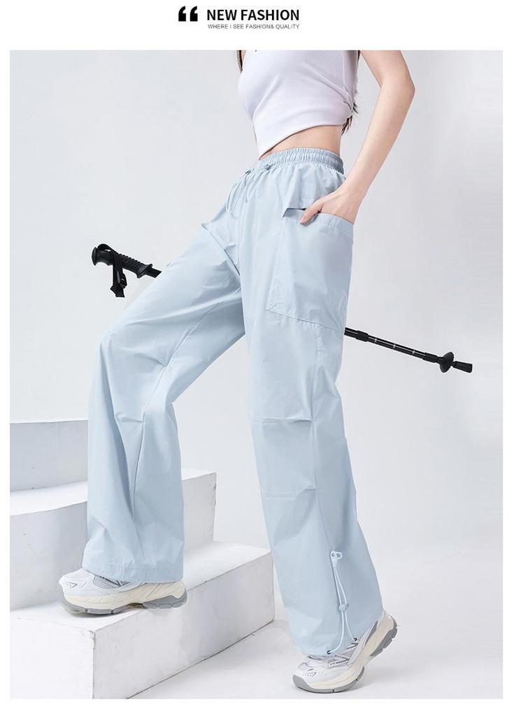 Damen Schnelltrocknende Weitbeinige Fallschirmjägerhosen - Frühling/Sommer Wasserdicht, Atmungsaktiv Outdoor Sportbekleidung