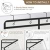 Devesanter Set of 2 Suspended Shelves with 10 Mesh Pockets - Wardrobe Pocket Organizer, Storage Above the Door - Plush Toy Organizer for Bedroom (grey