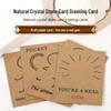 Natural Crystal Stone Cross-Border Thank You Gift Card In Kraft Paper