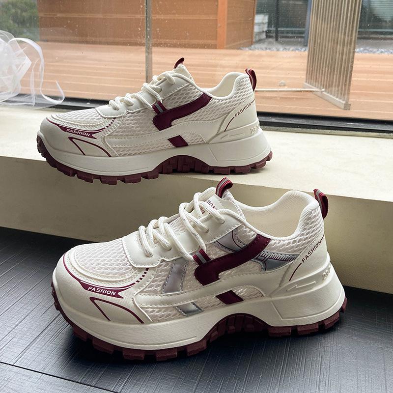 Mesh Breathable Sports Shoes, Women's Slim Style, Thick Sole, Casual Shoes Devotion