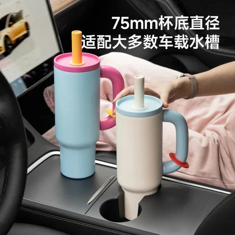 Chakolab Big Mac Ceramics Water Cup Abs Customization Vacuum Cup 1050ml Integrated Straw Outdoor Camping Office Cup Desk Gift