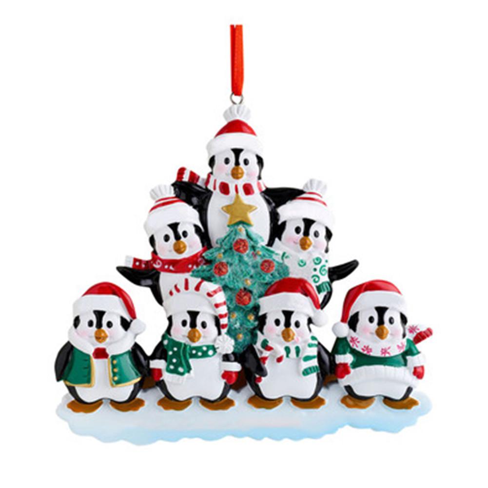 Christmas Cute Penguin Decorations 2025 Xmas Tree Hanging Pendant For Family Merry Party Ornament Resin 8.5cmx8.5cm Novelty