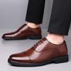 Leather shoes men's business shoes Oxford men's shoes dress three joint men's leather shoes leather shoes British style large size spot