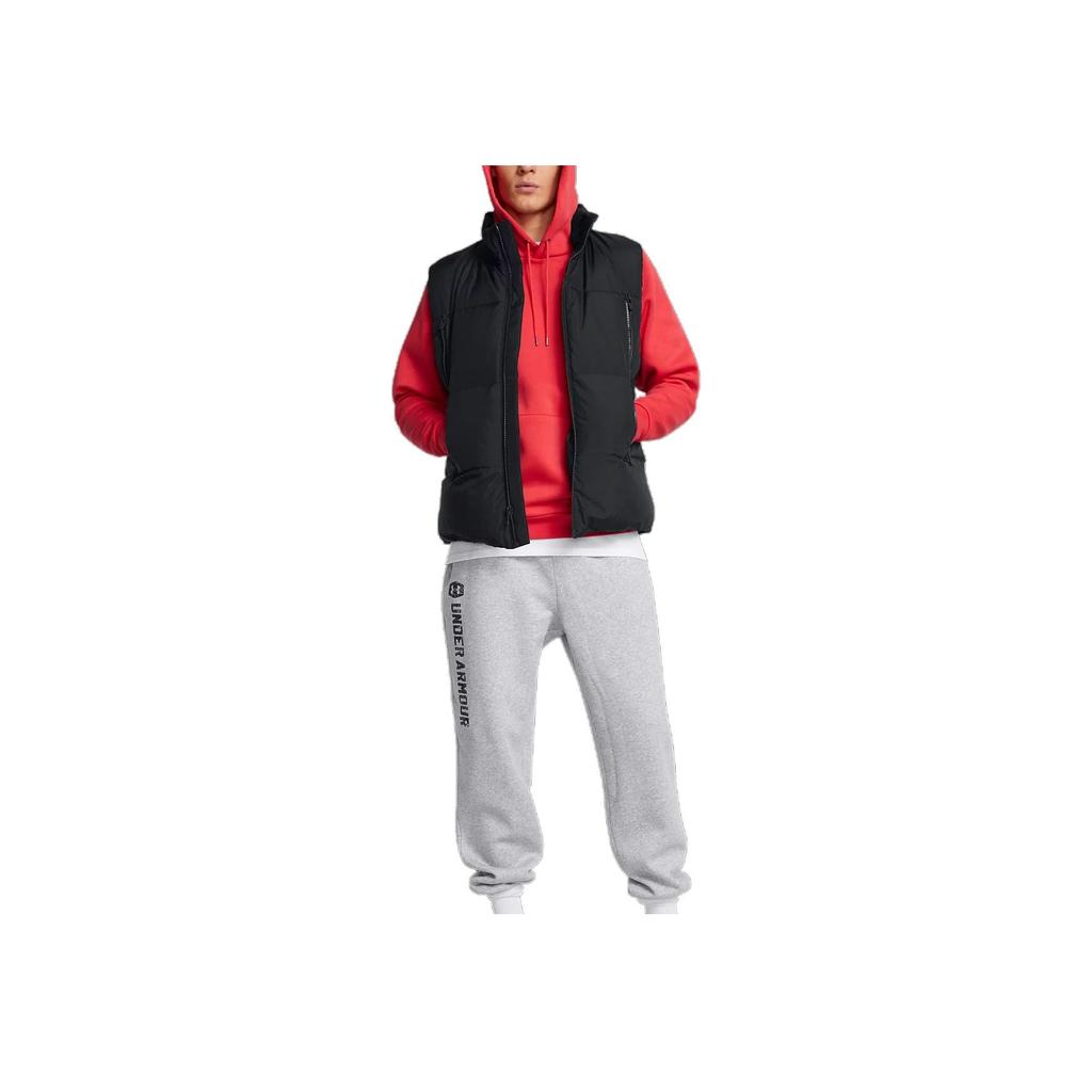 Under Armour UA Limitless Solid Color Stand Collar Casual Down Vest Men vest Black 1384642-001