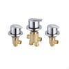 3 Pieces Diverter Control Mechanism with Trim Flange ChromeFinished Bathtub Brass for