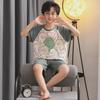 Boys' Summer Modal Pajamas - Cute Cartoon Short-Sleeve Set