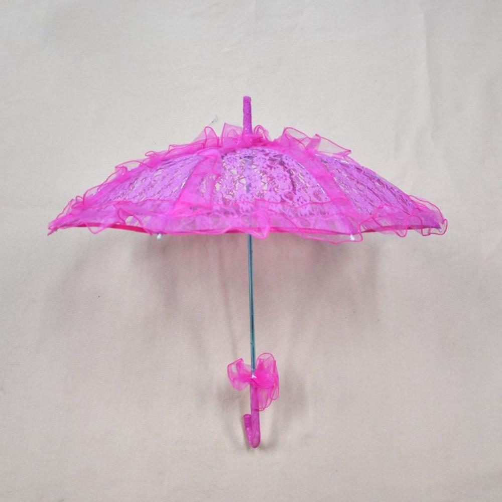 Romantic Bridal Umbrellas Ruffles Trim Craft Flowers Umbrellas New Floral Lace Umbrella