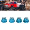 4Pcs RC Car Nuts M4 Aluminum Alloy 4mm Inner Diameter RC Car Accessory for 1 Celsius 10 Remote Control Vehicle