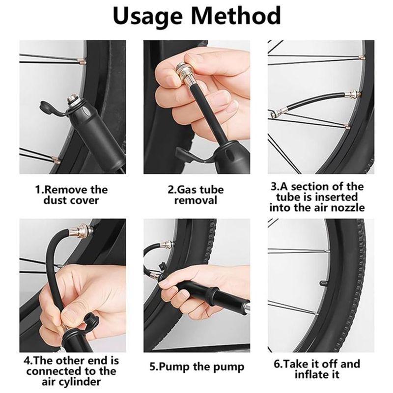 Mini Bike Pump Portable 2-in-1 Bicycle Hand Air Pumps High Pressure Ball MTB Road Bicycle Tire Inflator Schrader Presta Valve