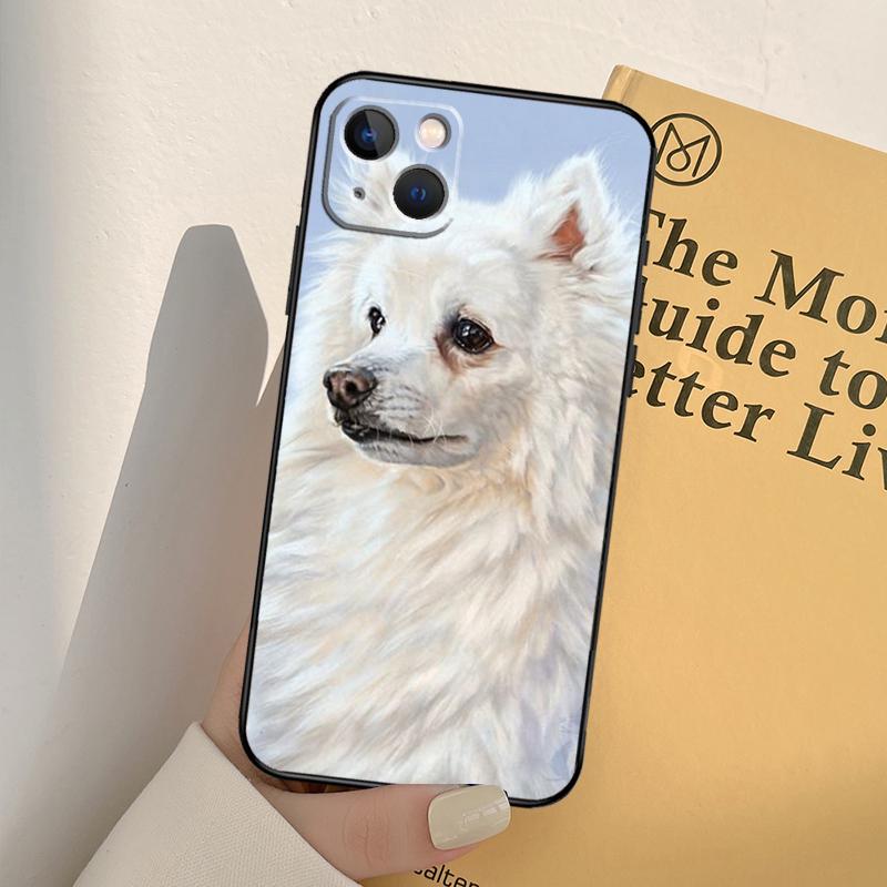 Japanese Spitz Dog Case For iPhone 16 15 14 Pro Max Plus 13 14 15 Pro Max 11 12 Mini Cover Coque