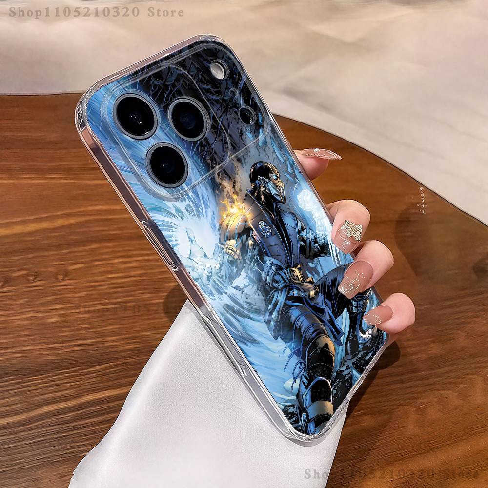 Game M-MK S-Sub Zero  Phone Case For iPhone 17,16,15,14,13,12,11 Pro,Max,Plus,XR,Mini,E Clear Full-coverage Soft Cover