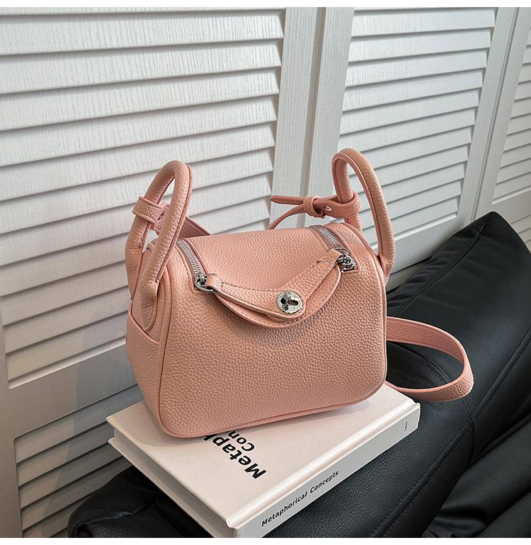 

Модная женская сумка-тоут высокого класса с тиснением под личи, новая универсальная трендовая сумка через плечо-мессенджер большой вместимости розовый