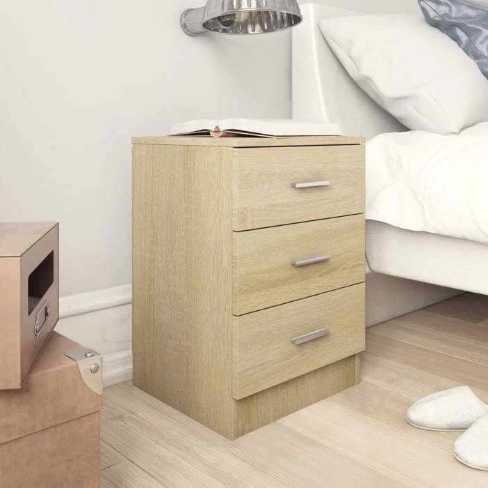 VidaXL Bedside Tables 2pcs Sonoma Oak 38x35x56cm Engineered Wood 800457