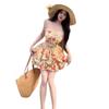 Sexy Spice Girl Wind Suspender Dress Women's Summer New Casual Vacation Wind Backless Beautiful Floral Bud Dress