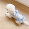 Rüschenrand Haustier Hundekleid Leicht Atmungsaktiv Haustierkleid Hundegeschirr Weste Frühling Sommer