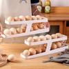 1/2/3Pcs Automatic Rolling Egg Holder Double-layer Fridge Egg Dispenser Refrigerator Kitchen Food Space-Saving Storage Organizer