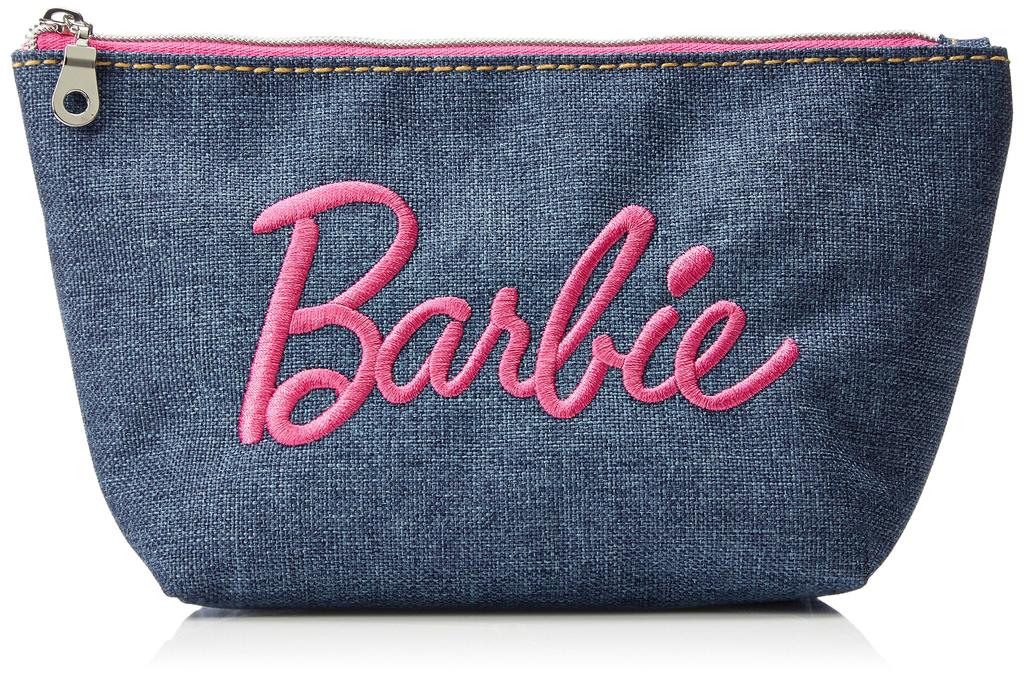 [Barbie] Denim Embroidered Logo Boat-Shaped Pouch RCBB-109b (Pink RCBB-110)