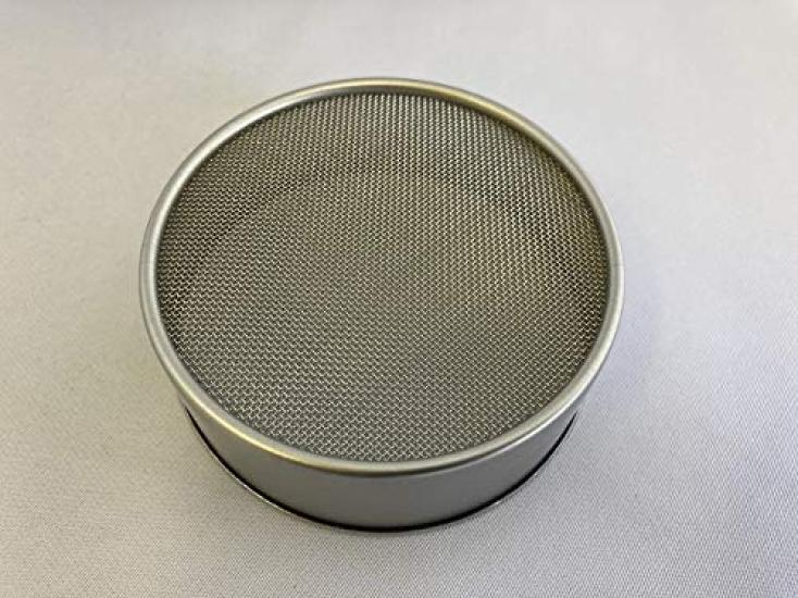 Matcha Tea Ceremony Utensils: Matcha Sifter Tin, Matcha Strainer, Steel Lacquer Tin (Tamago Color)