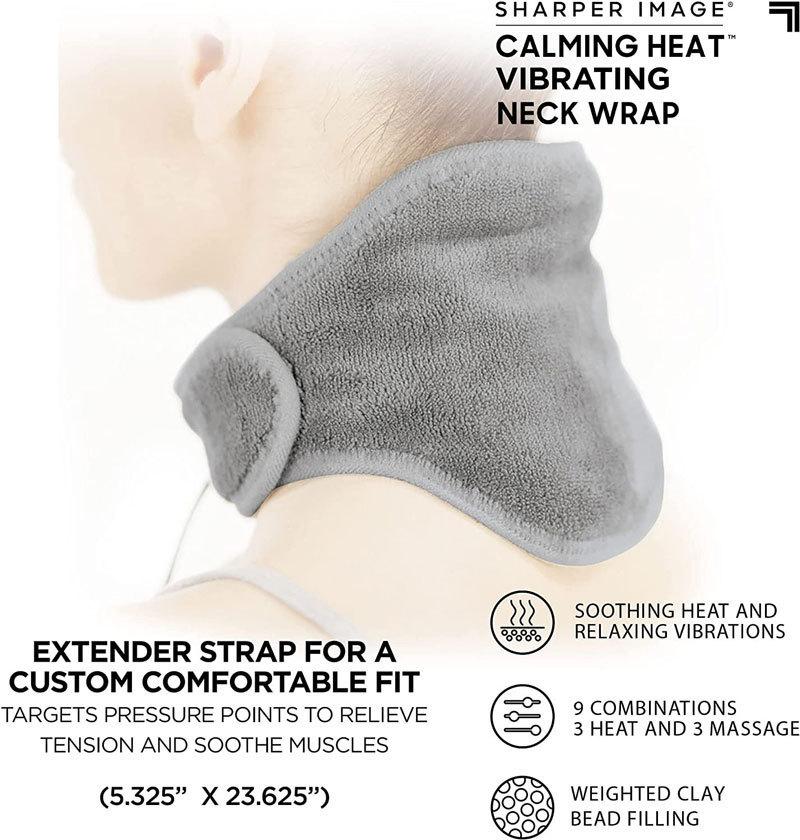 New Hot Sell Portable Heat Massaging Neck Wrap Memory Foam Electrically Heated Massage Neck Heat Therapy Massage Pillow