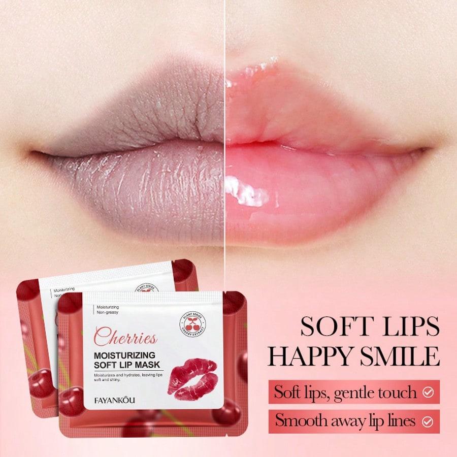 1PC Cherry Moisturizing Soft Lip Mask, Moisturizing And Hydrating The Lips, Crystal Lip Mask,Smooth