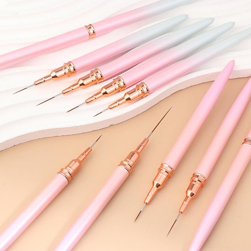 1/5 buc Pensule Profesionale pentru Nail Art, Linii, Detalii, Desen, Pictură, Instrumente Tip Stilou pentru Manichiură