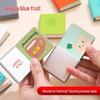 Portable Temu Blue Fruit PU Mini Pocket Drawing Book
