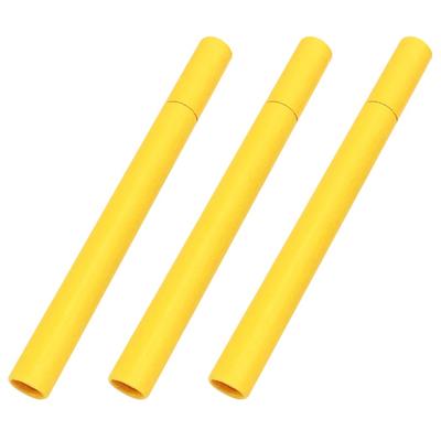 Audiophile Incense Case, 3-Pack, Yellow, 23.2cm Long X 2.0cm Diameter X 1.8cm Inner Diameter, Portable, Perfect for Buddhist Altars, Graveyard