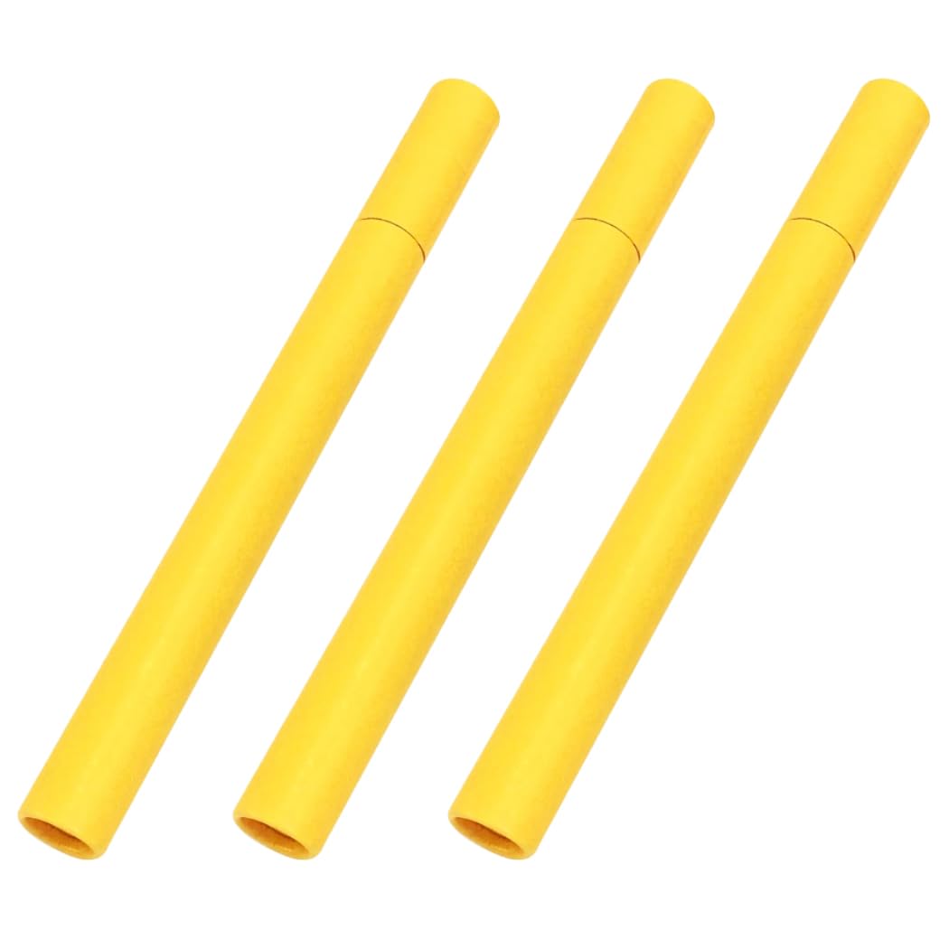 

Audiophile Incense Case, 3-Pack, Yellow, 23.2cm Long x 2.0cm Diameter x 1.8cm Inner Diameter, Portable, Perfect for Buddhist Altars, Graveyard