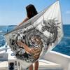 Fight Dragon And Tiger Beach Towel Quick-Drying Small To Large Towel Suitable For Beach Yoga Gym Pool Camping Gift For Friends
