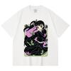 Tricou Unisex Greu din Bumbac 100% Demon Slayer V77 cu Imprimeu Kanao, 230 g/m²